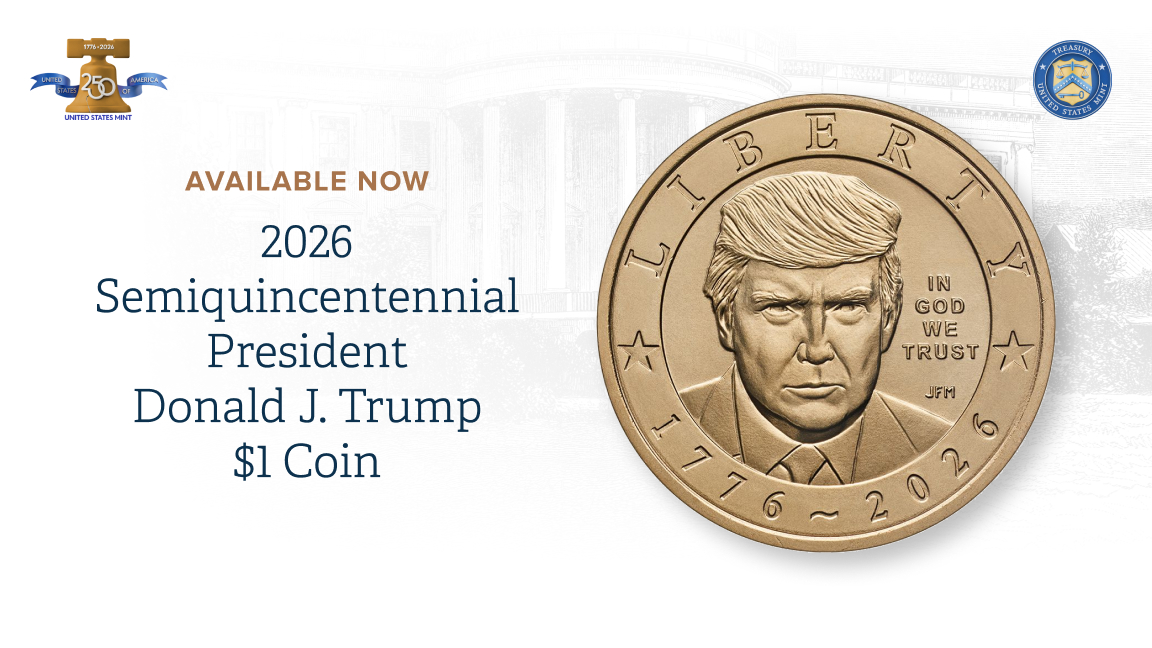 Trump $1 Coin small Star banner